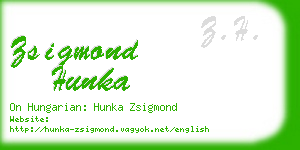 zsigmond hunka business card